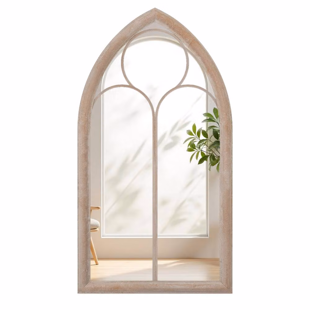 Costway Farmhouse Window Pane Wall Mounted Mirror in Grey – 6