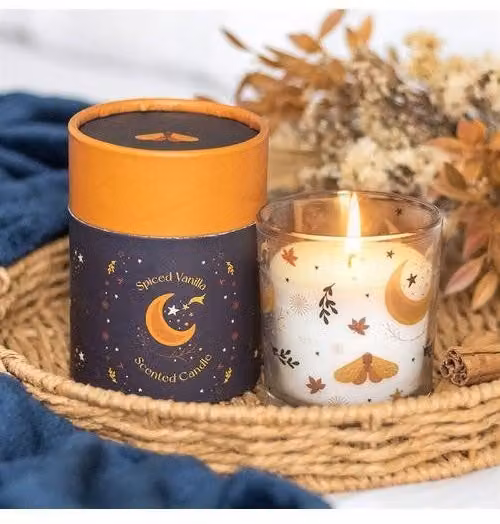 KDMD Autumn Magic Spiced Vanilla Candle in White
