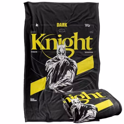 Warner Bros. Batman Dark Knight Super Soft Silky Touch Fleece Throw Blanket, Multicolour, W: 91.44 cm x L: 147 cm – 1