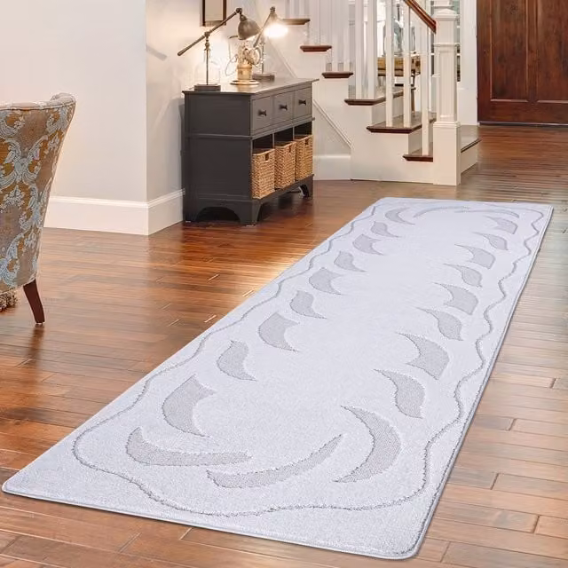 Smart Living Non Slip Ovalack Gel Mat in Silver, W: 60 cm, D: 40 cm