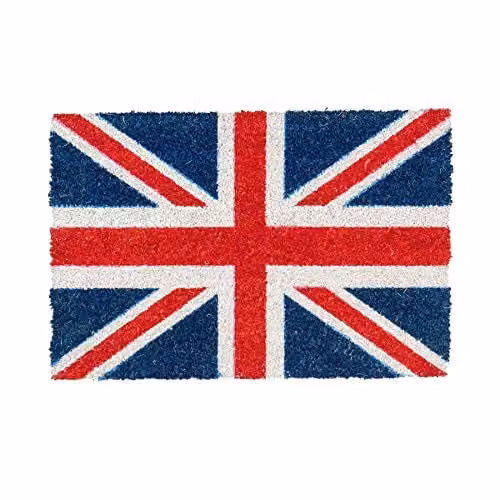 Nicola Spring Union Jack Coir Door Mat, Multicolour, W: 60 cm, D: 40 cm – 1