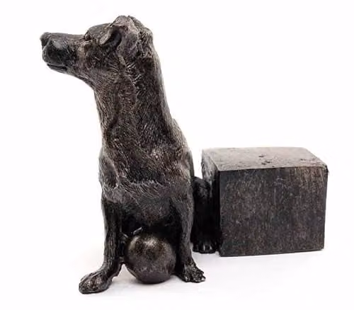 Jardinopia Antique Bronze Jack Russell Terrier Metal Plant Pot Feet, Set of 3