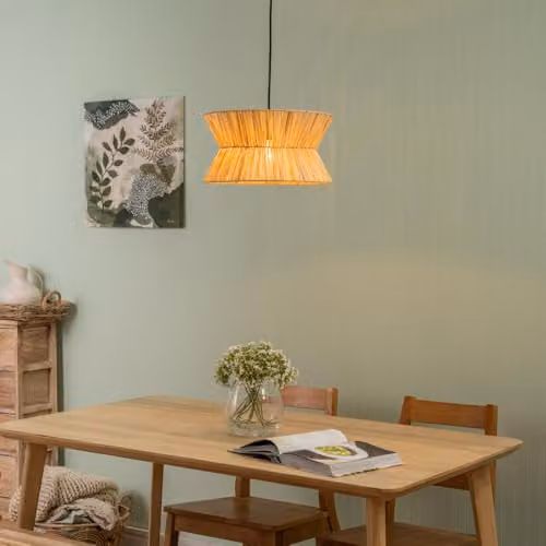 ValueLights Maddie Hourglass Paper Rope Ceiling Lamp in Beige with 4W Warm White LED Bulb, Shade Width: 38 cm – 2