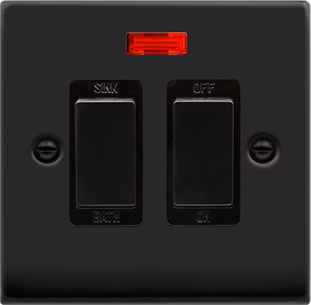 SE HOME Modern Black Surface Mount Plastic Switch Plate