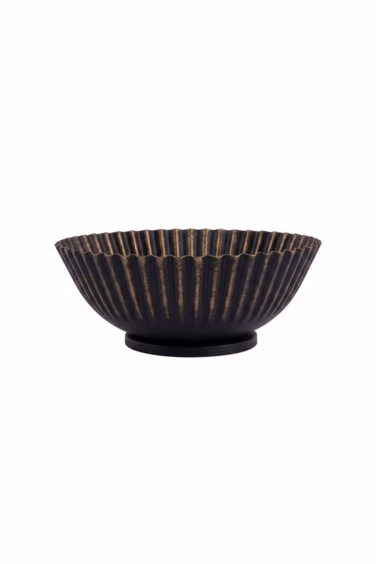 Living and Home Modern Round Metal Candle Holder in Bronze for Taper or Tealight Candles