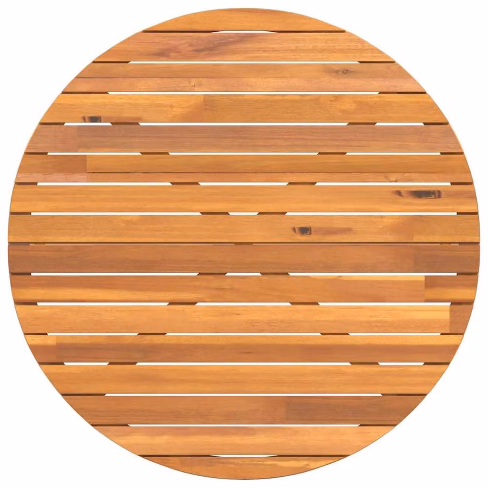 Berkfield Home Beautiful Garden Dining Table, Round Solid Acacia Wood in Brown, Diameter: 110 cm, Height: 75 cm – 3