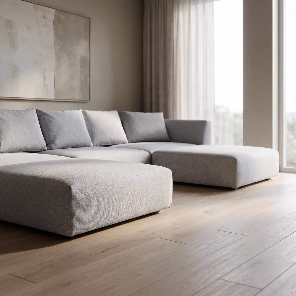 Abakus Direct Tokyo U-Shape Modular Sofa in Grey Fabric – 4