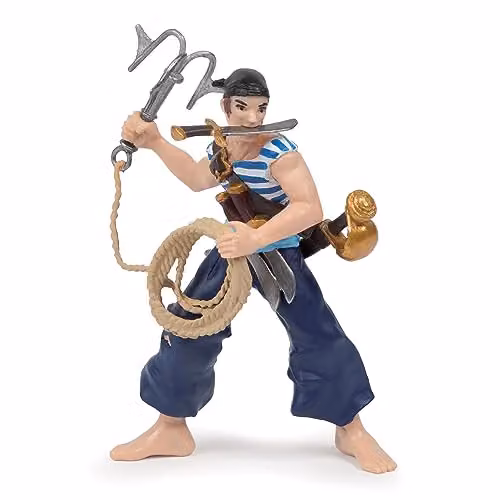 Papo Pirates Collection Multicolour Realistic Pirate Figure with Grappling Hook