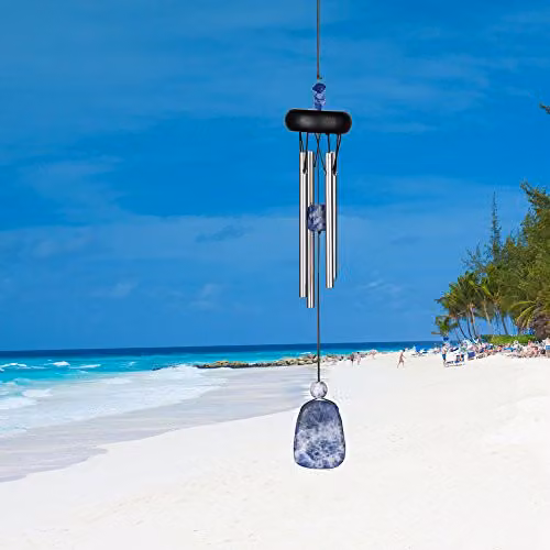 Woodstock Chimes Precious Stones Wind Chimes in Blue and Silver – 2