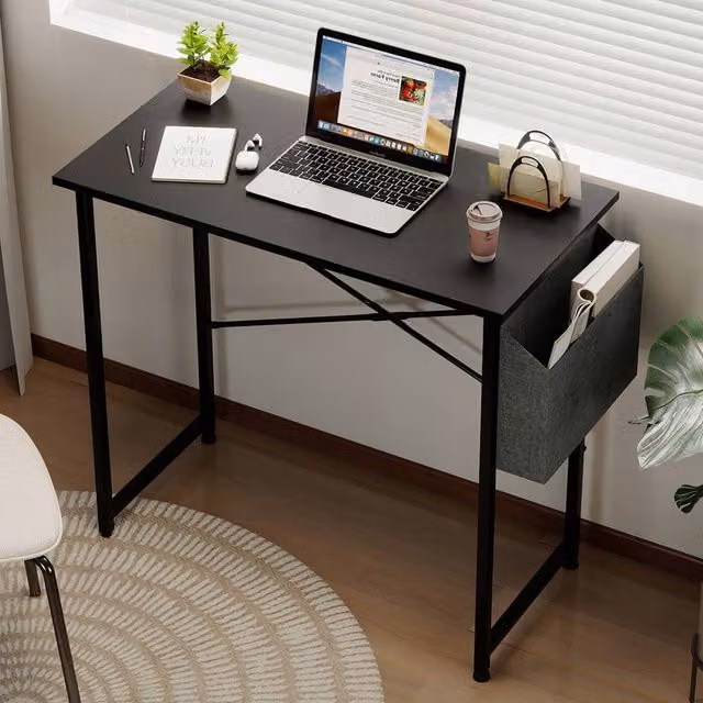 Levede Black Gaming and Office Desk with Matt MDF Laminate Top and Metal Frame – 1