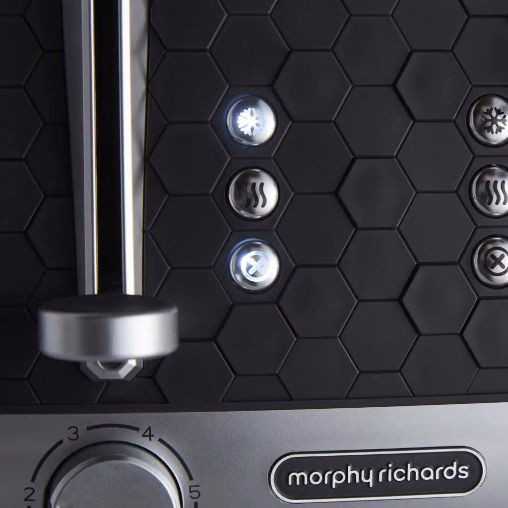 Morphy Richards Cassini 4-Slice Toaster, Black – 6