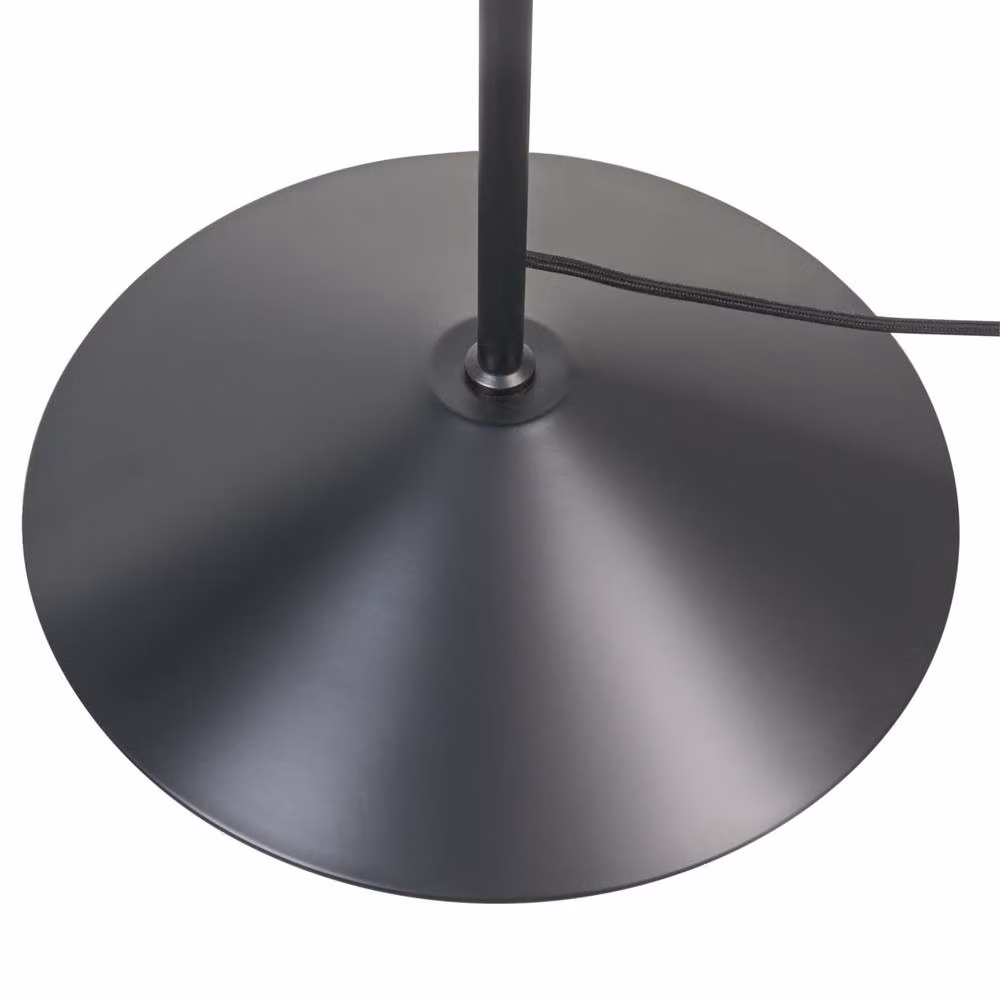 Wyld and Coco Arched Floor Lamp in Black Metal with Dimmable LED Cone Shade – 4