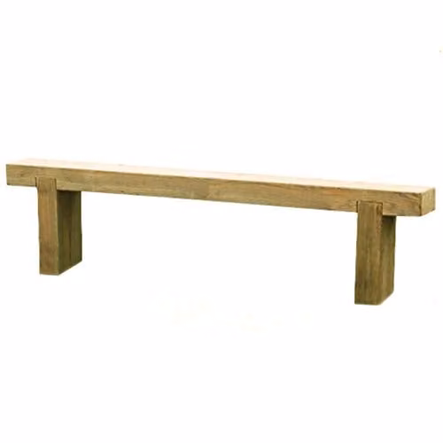 Forest Garden Rustic Wood Sleeper Bench, Brown, W: 180 cm, H: 45 cm, D: 40 cm