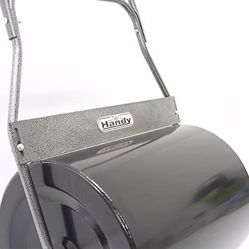 The Handy THGR Steel Lawn Roller with Scraper, Black, Drum Width: 48 cm – 3