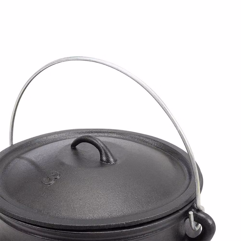 Kelvenix 8 Litre Black Cast Iron Non-Stick Potjie Pot Stockpot – 3