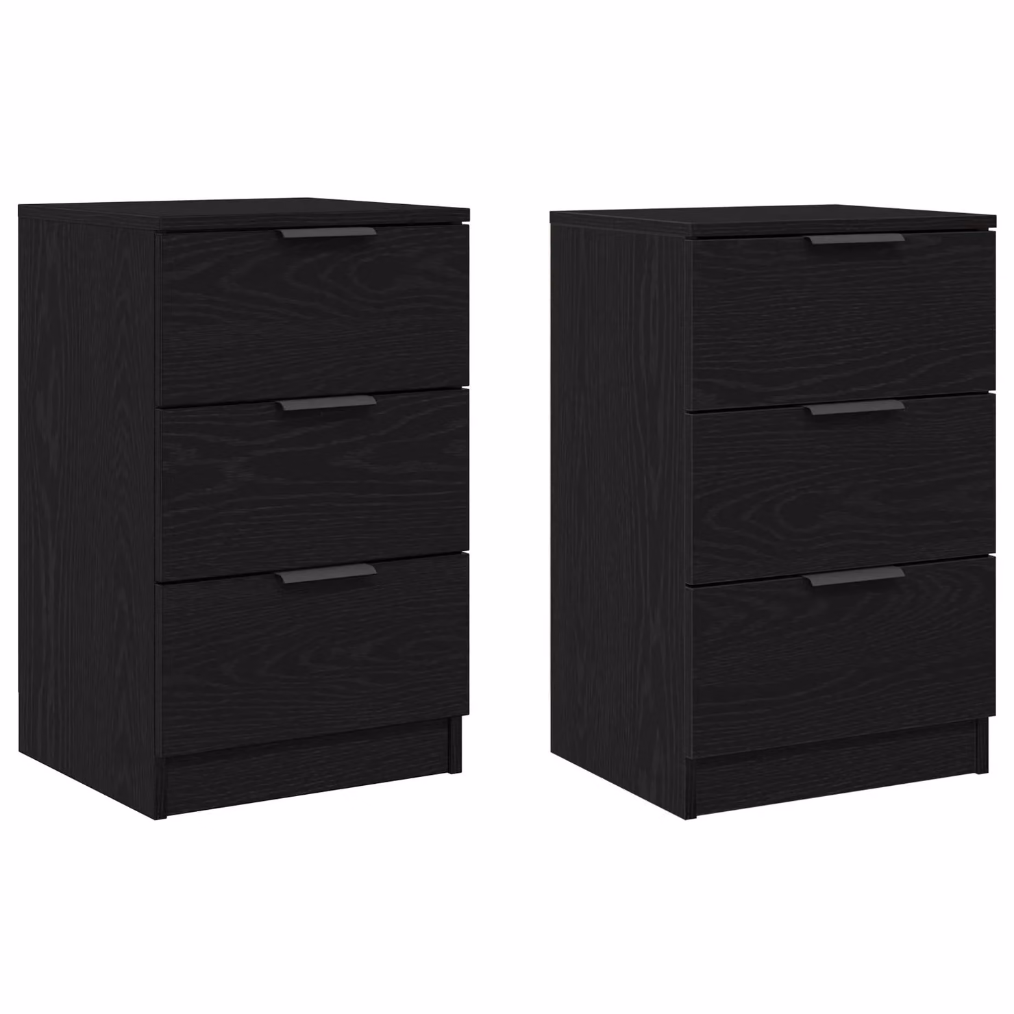 Berkfield Home Nightstands 2 Pack, Black Oak, W/D/H: 40 x 65 x 65 cm – 2