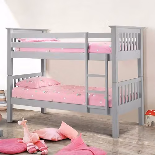 Julian Bowen Barcelona Two-Tier Bunk Bed in Grey