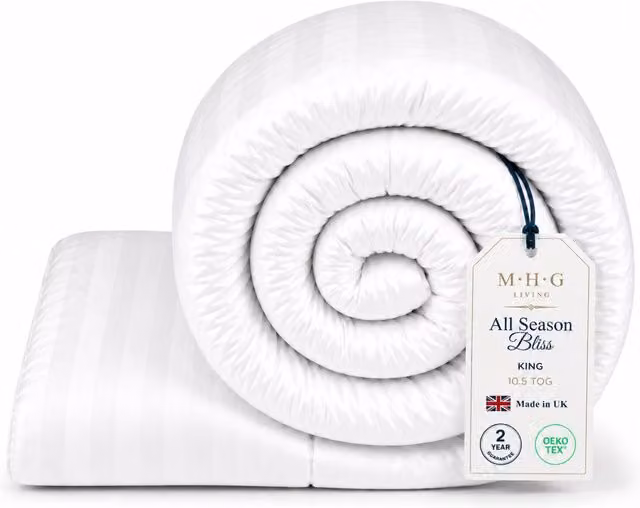 MHG Living 10.5 Tog All Season King Size White Hollow Fibre Duvet