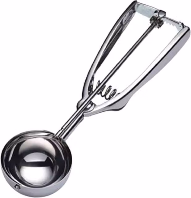 KDMD Stainless Steel Cookie and Ice Cream Scoop, Silver, 5 cm