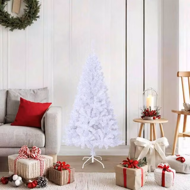 Berkfield Home White Artificial Christmas Tree with Thick PVC Branches, Height: 150 cm
