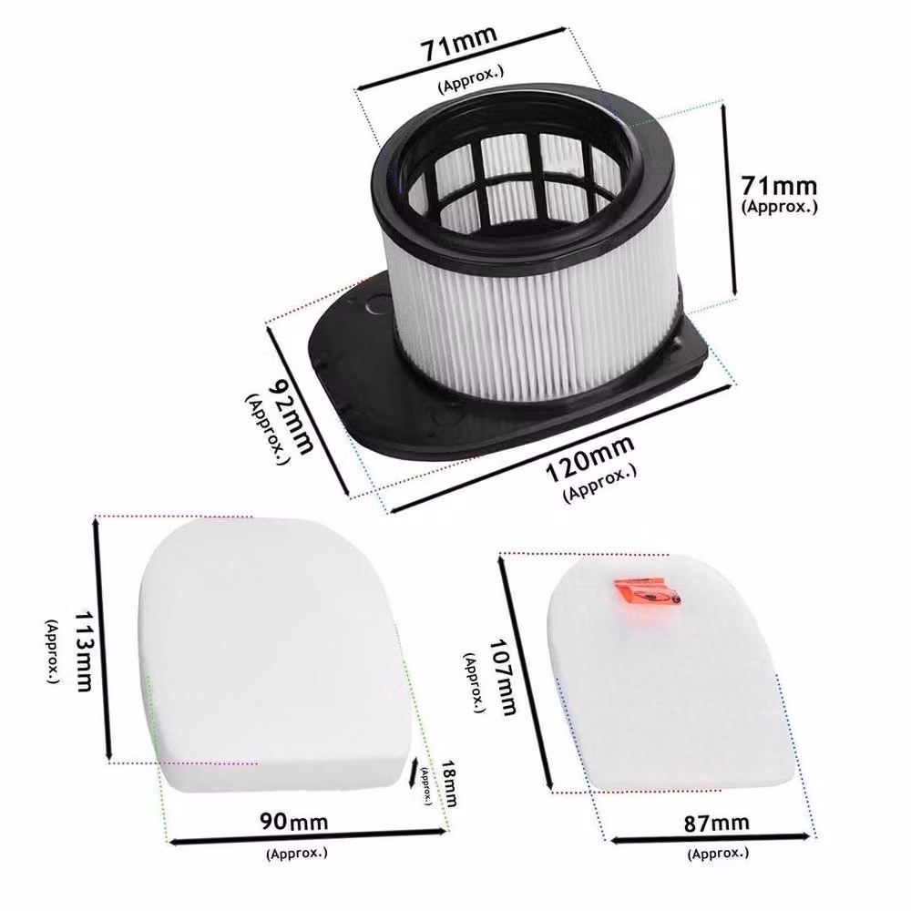 Shark Roller Brush and Filter Set with 2 HEPA, 4 Foam and 4 Felt Filters in White, Width: 100 cm – 2