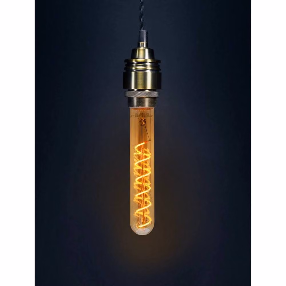 SPETLEK Orange Teardrop Spiral Filament LED Test Tube Light Bulb – 2