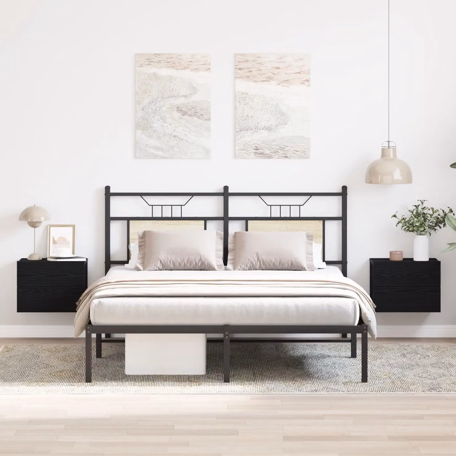 Berkfield Home Black Oak Nightstands 2 Pack, W/D/H: 40 x 30 x 30 cm – 3