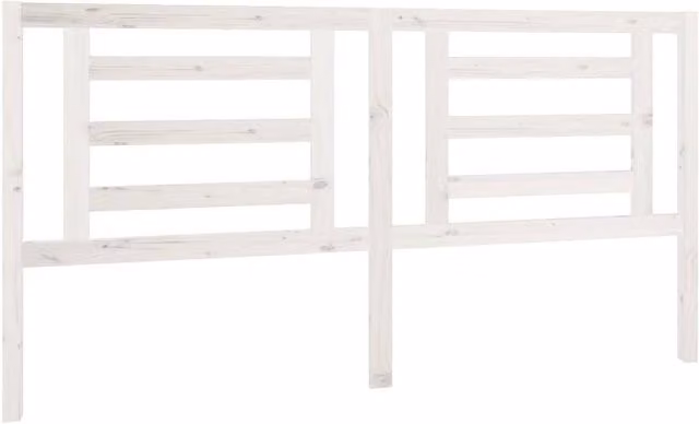 Berkfield Home White Rustic Solid Pine Wood Bed Headboard W: 186 cm, D: 4 cm, H: 100 cm – 1