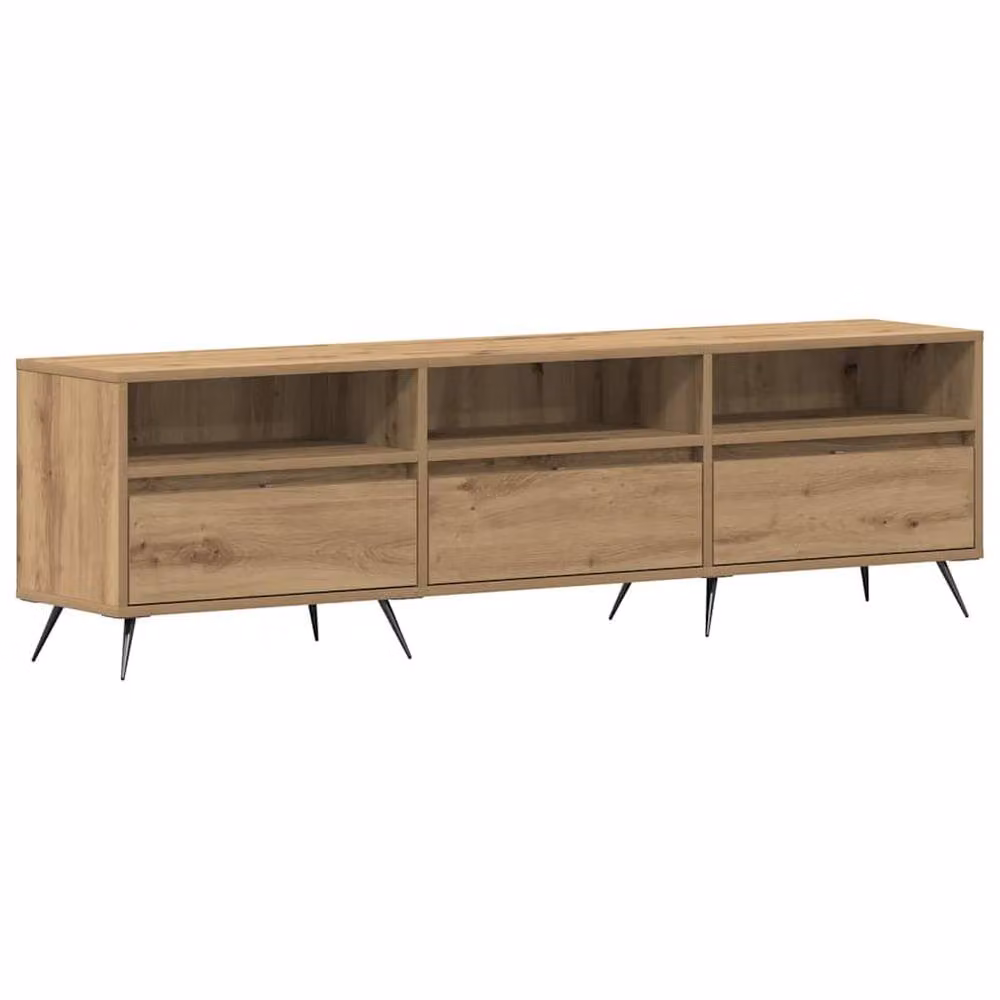 Berkfield Home Artisan Oak TV Cabinet in Brown, W: 150 cm, D: 44 cm, H: 44.5 cm – 3