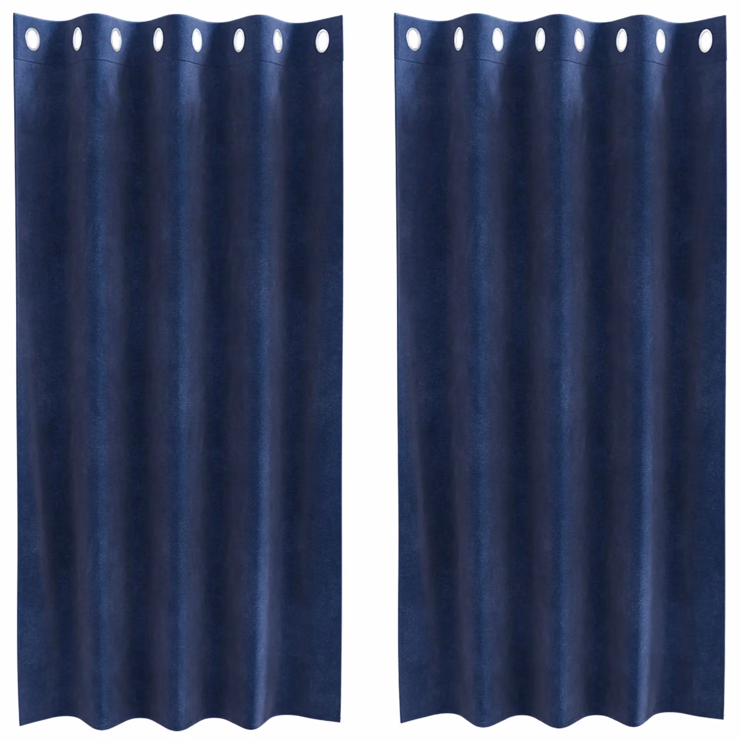 Berkfield Home Navy Blue Velvet Blackout Curtains with Eyelets, 2 Pack – 2