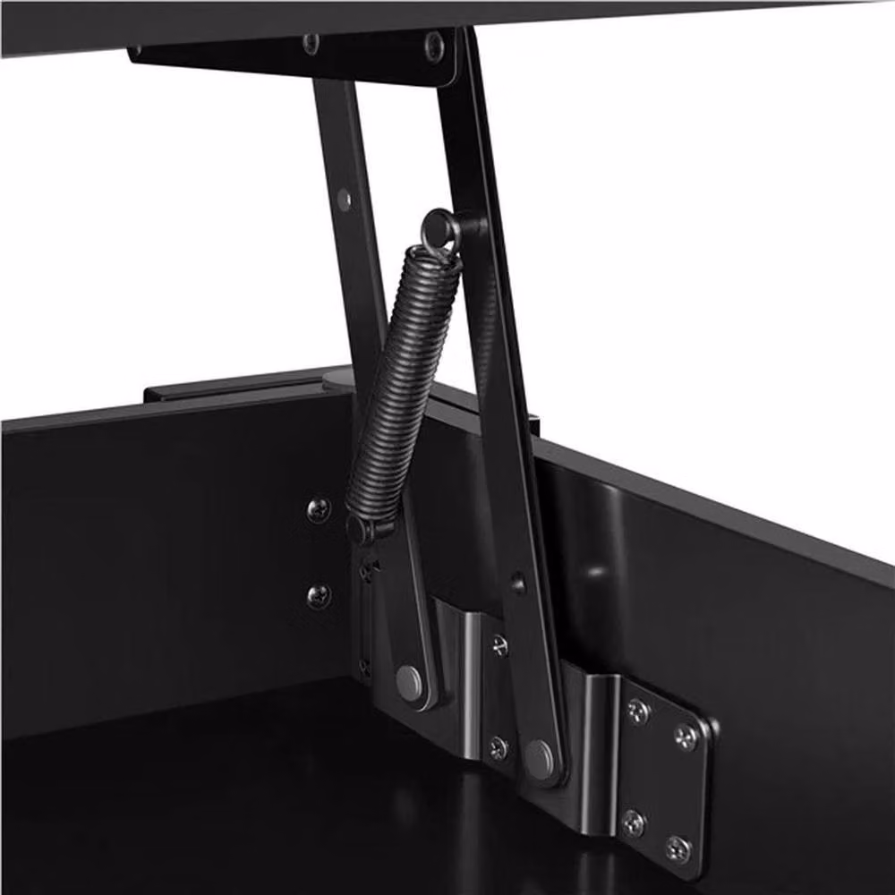 KORVIXA Black Wooden Lift Up Coffee Table – 4