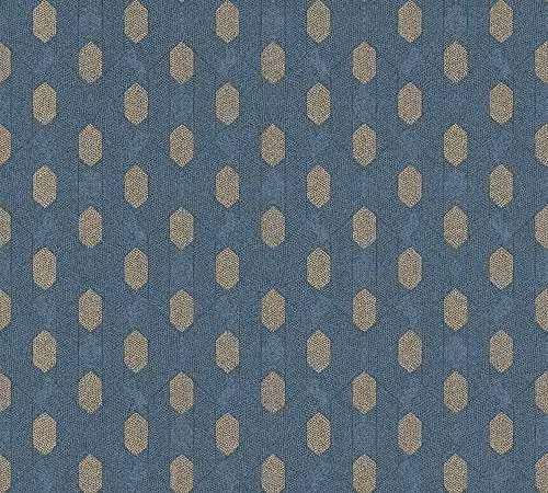 A.S. Création Diamond Geometric Non-Woven Wallpaper in Petrol Blue, Grey and Beige – 2