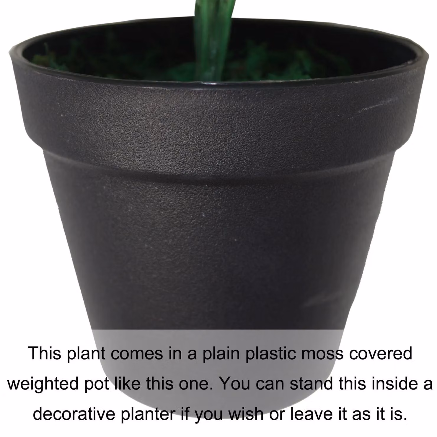 Leaf Design UK Realistic Large Artificial Potted Foliage Plant in Green, Height: 45 cm – 2