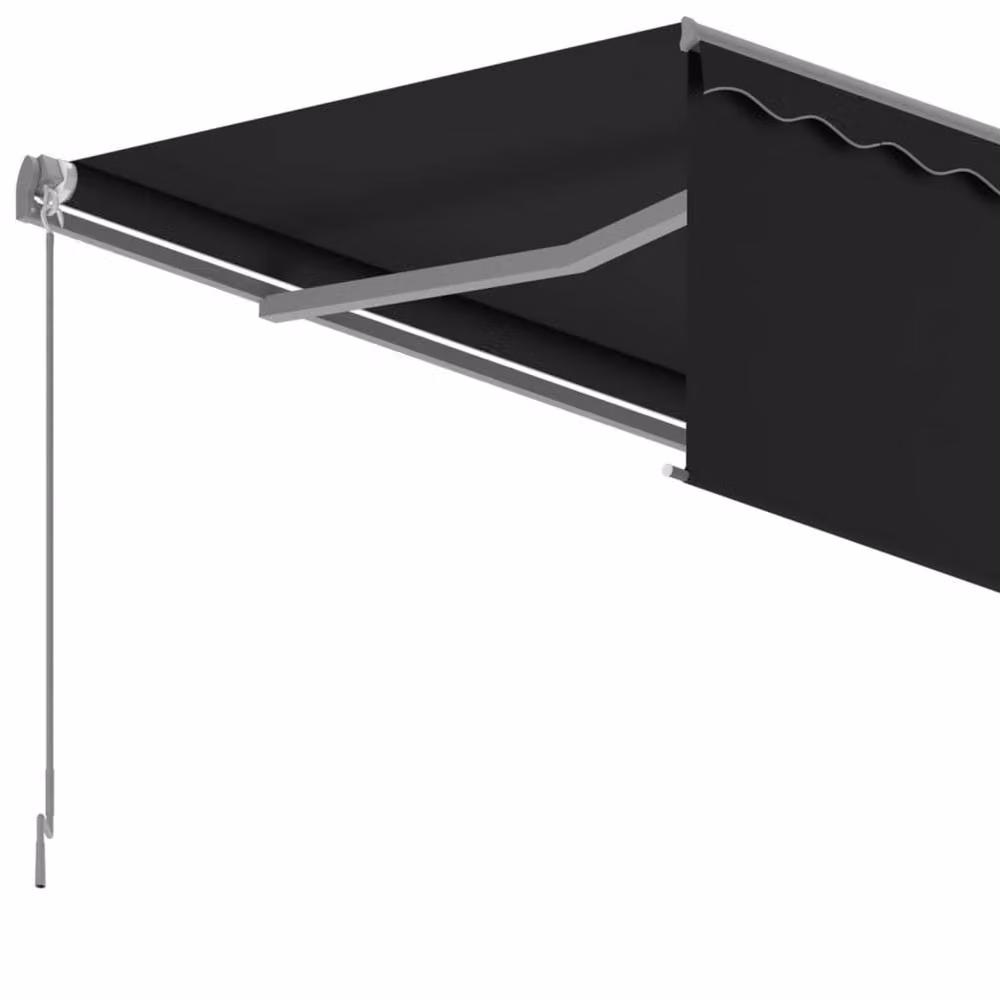Berkfield Home Manual Retractable Awning with Blind, Anthracite and Black, W: 300 cm, D: 250 cm – 3