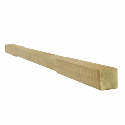 Snowdon Treated Chamfered Timber Garden Deck Spindles, Brown, 4 Pack, H: 89.5 cm, W: 4.1 cm