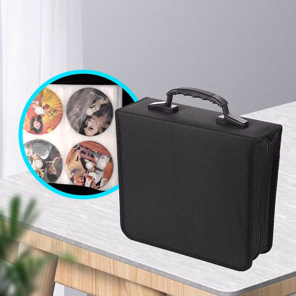 SPETLEK CD DVD Disc Storage Bag and Protector Case, Black, 400 Disc Capacity – 3