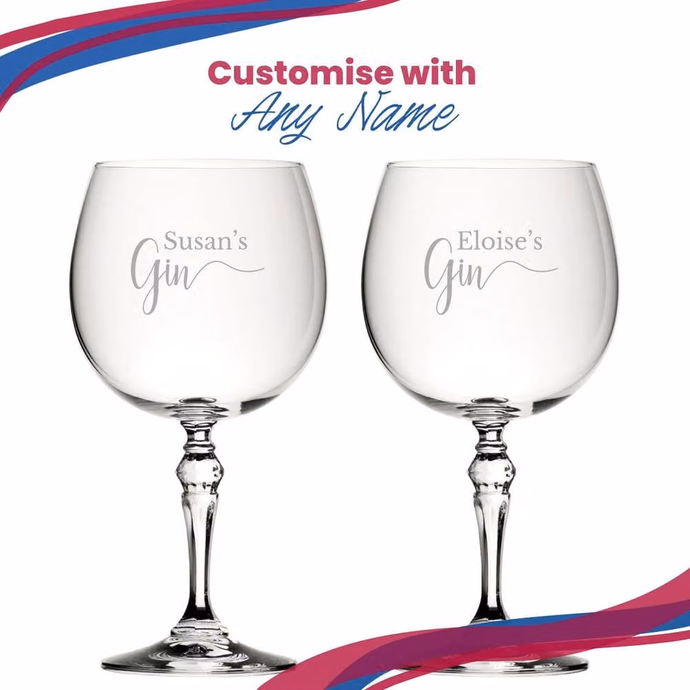 Uniqueful Personalised Crystal Gin Balloon Cocktail Glass in Clear – 3