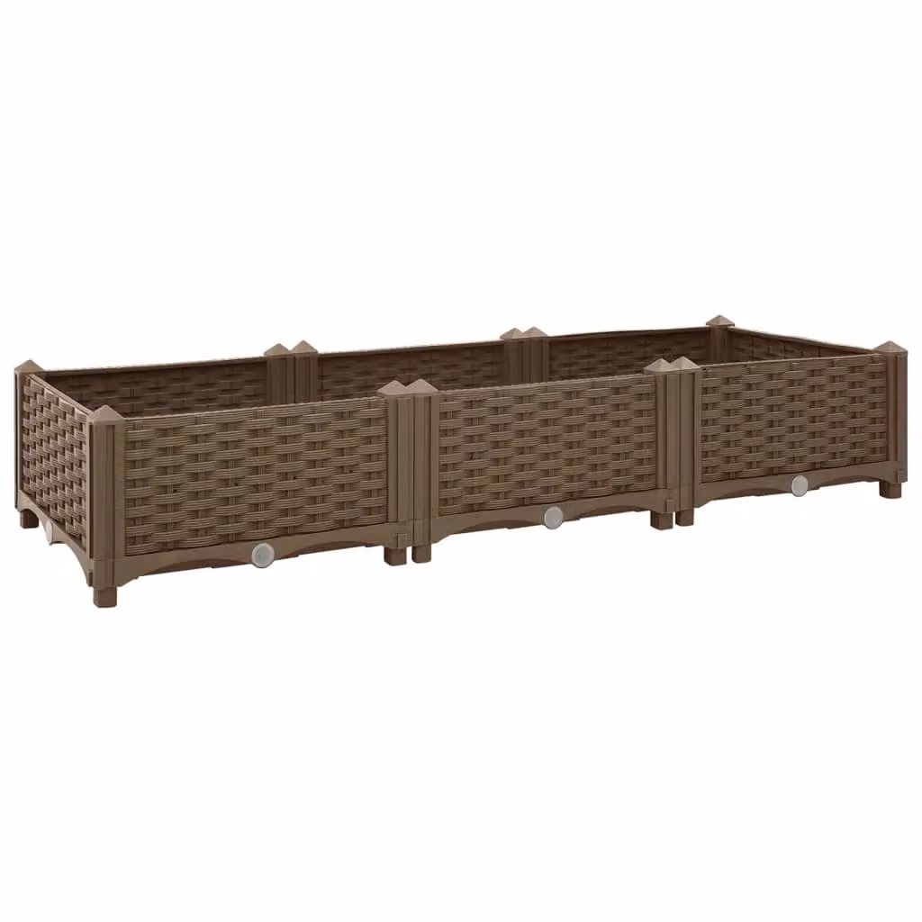 Berkfield Home Brown Polypropylene Raised Bed W/D/H: 120 x 40 x 23 cm – 2