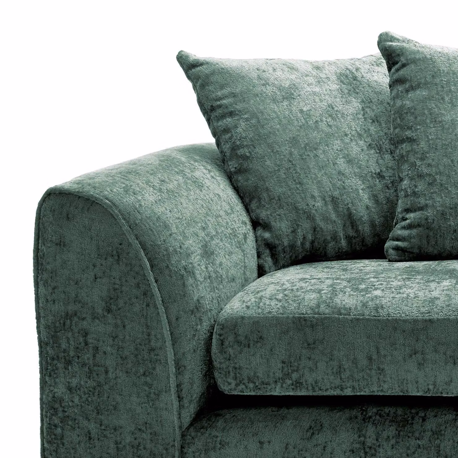 Abakus Direct Harriet 3 Seater Sofa in Rifle Green Crushed Chenille – 3