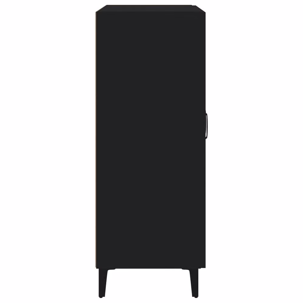 Berkfield Home Black Modern Sideboard with Glass and MDF, W/D/H: 69.5 x 34 x 90 cm – 5