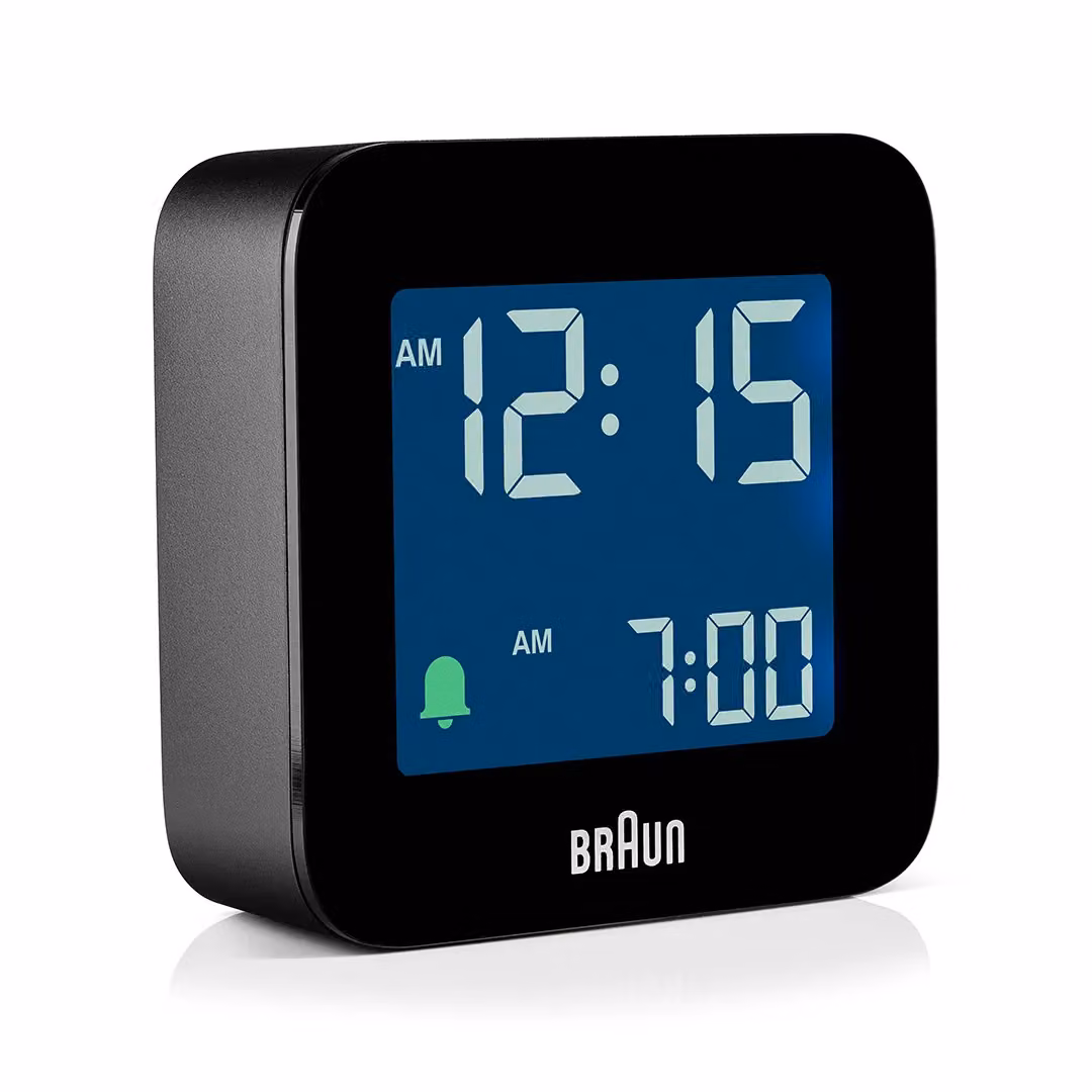 Braun Digital Travel Alarm Clock in Black – 6