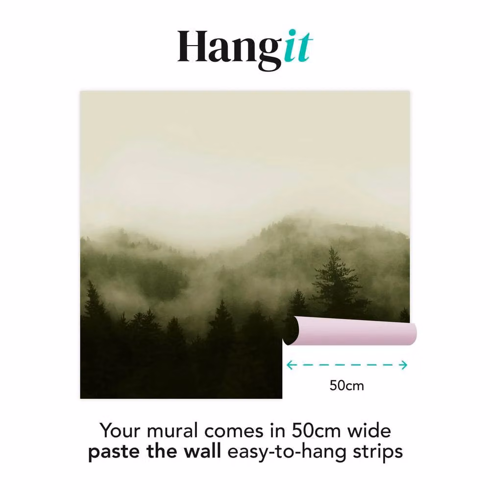 Superfresco Easy Misty Landscape Green Wall Mural, W: 300 cm, H: 280 cm – 3