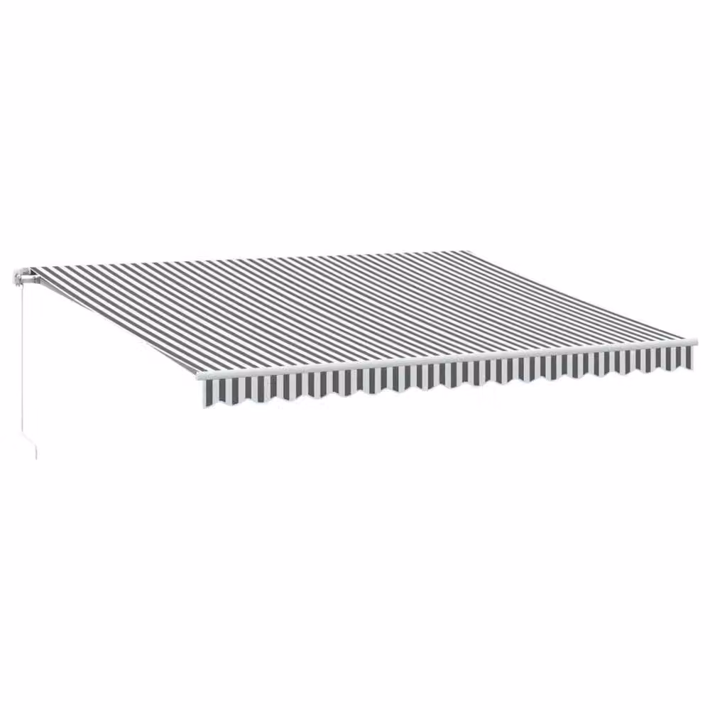 Berkfield Home Manual Retractable Awning with LED, Black Polyester, W/D/H: 450 x 350 cm – 2