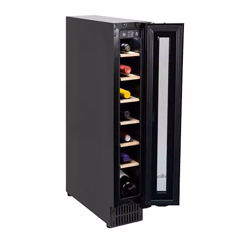 Willow W15WCB 20L Under Counter Wine Cooler in Black with Digital Touch Control and Ventilated Cooling – 3