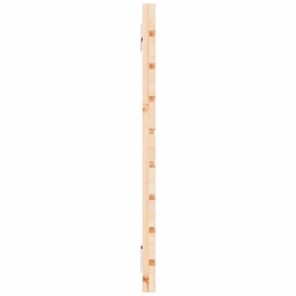 Berkfield Home Solid Wood Pine Wall Headboard in Natural, W: 126 cm, D: 3 cm, H: 63 cm – 2
