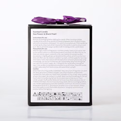Disney Ursula Inspired Floral and Fruity Scented Glass Candle in Black and Gold, 252g – 4