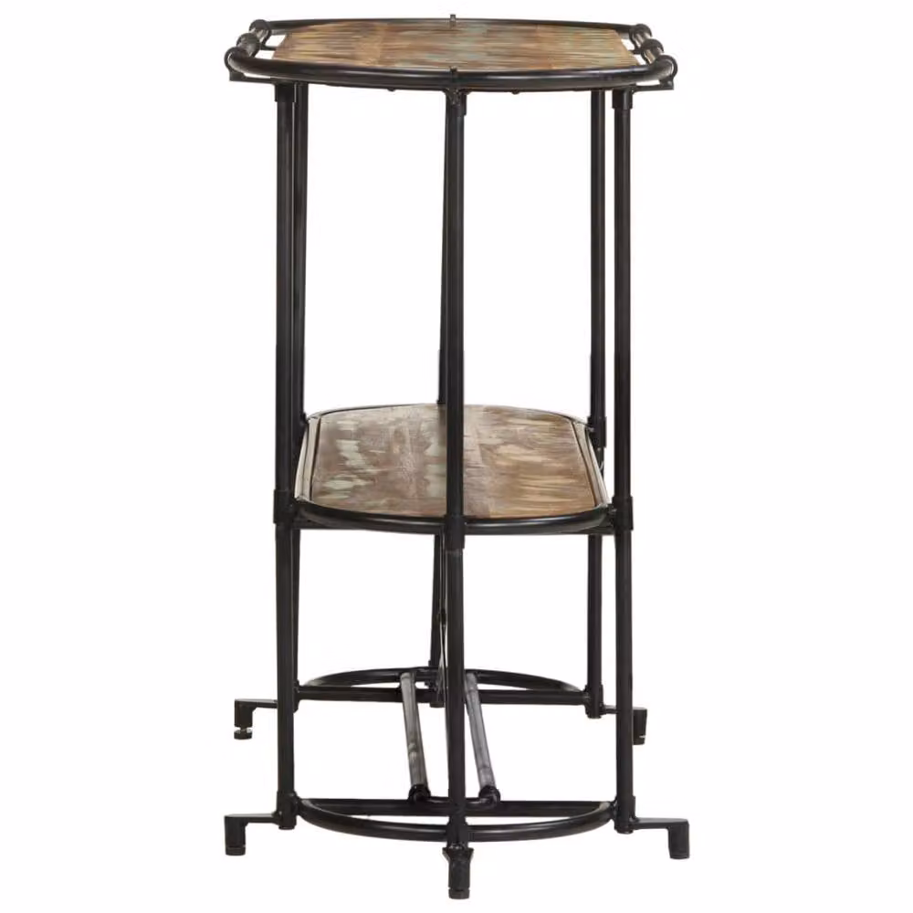 Berkfield Home Decorative Console Table in Brown and Black Solid Reclaimed Wood with Industrial X-Frame, W/D/H: 110 x 42 x 76 cm – 2