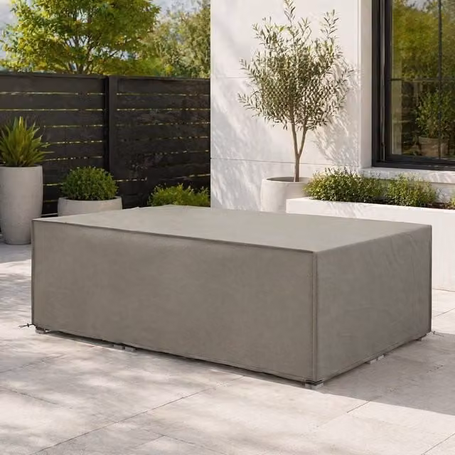 STILVORA Grey Polyester Garden Furniture Cover W: 222 cm, D: 155 cm, H: 67 cm