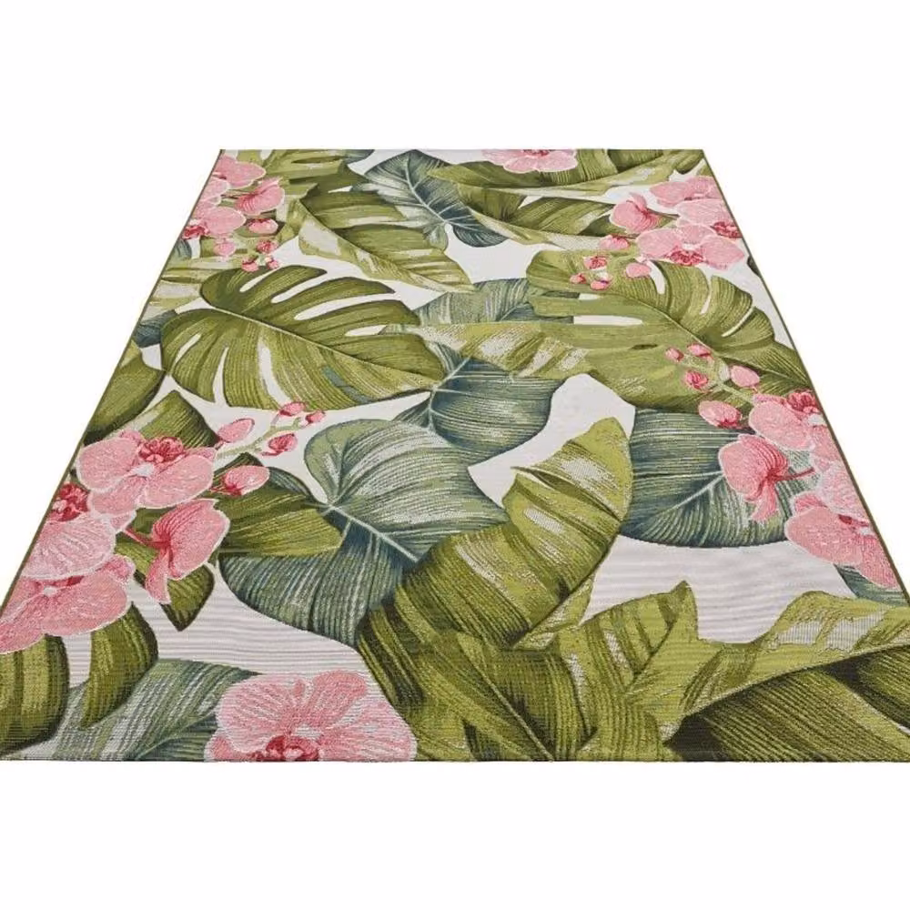 THE RUGS Flair Tropical Floral Indoor Outdoor Flatweave Rug, Multicolour, W: 80 cm, L: 165 cm – 3