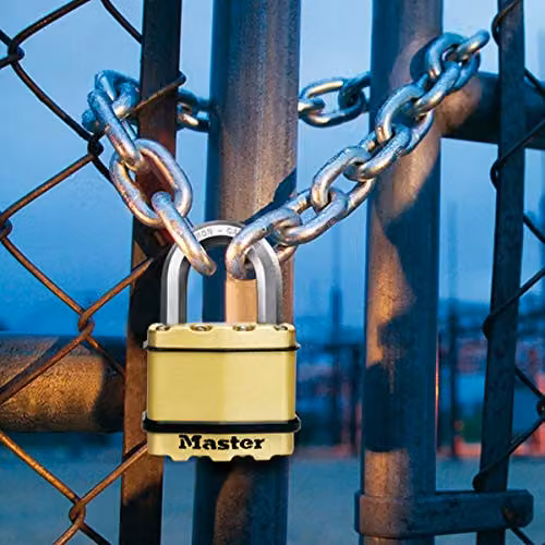 Master Lock Excell 4-Pin Brass Finish Gold Padlock, 45 mm – 2